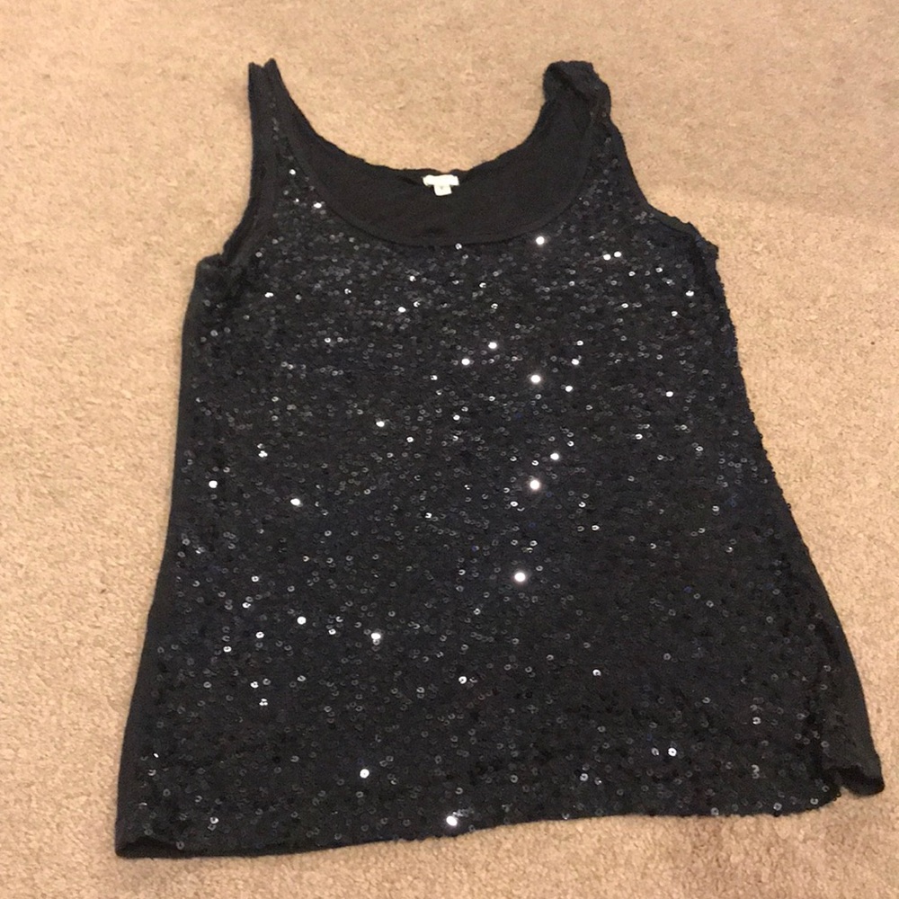 J.Crew Black Sparkly/Sequin Tank!
